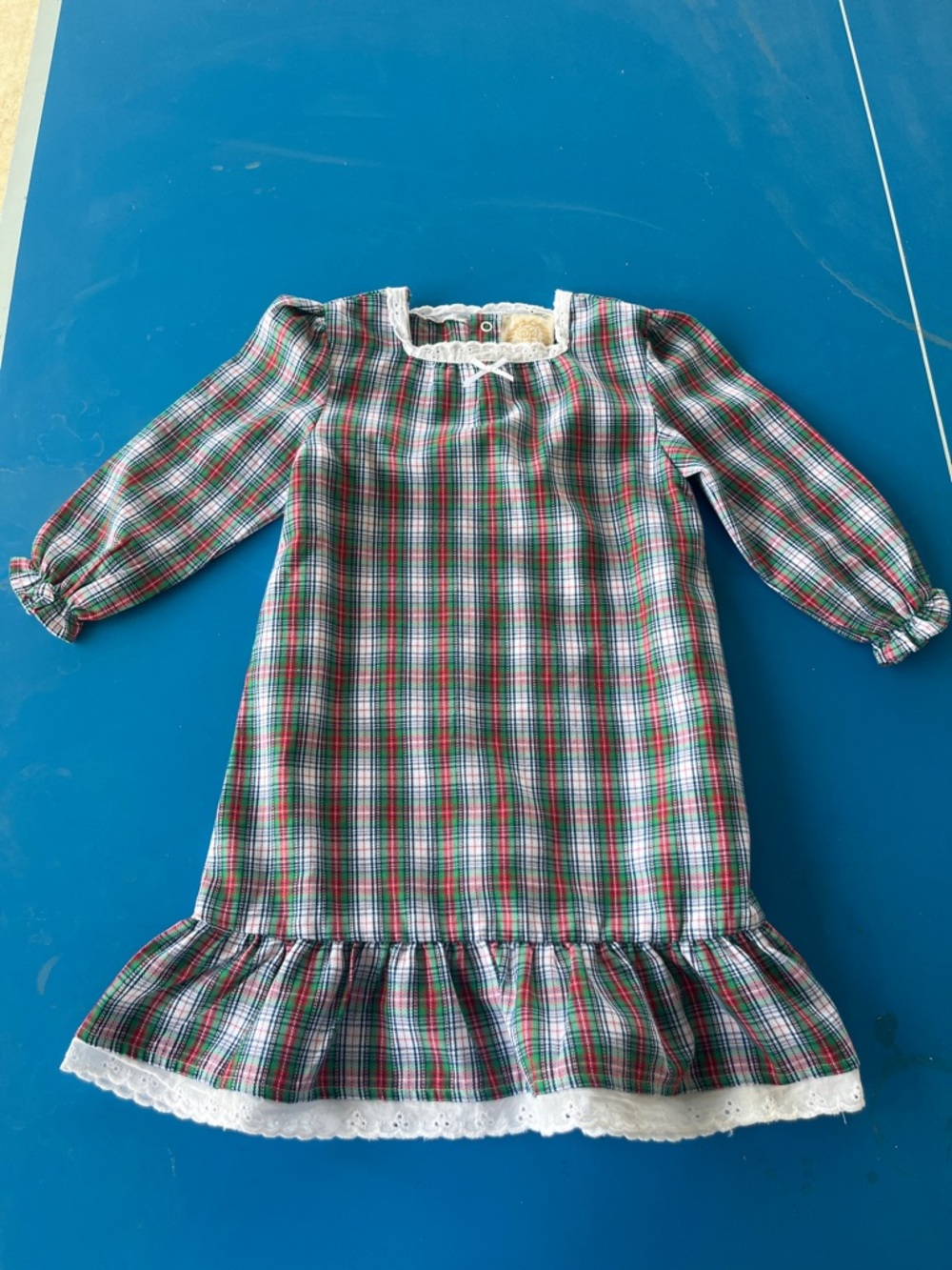 The Beaufort Bonnet Company Girls Plaid Nightgown in Red, Green, White